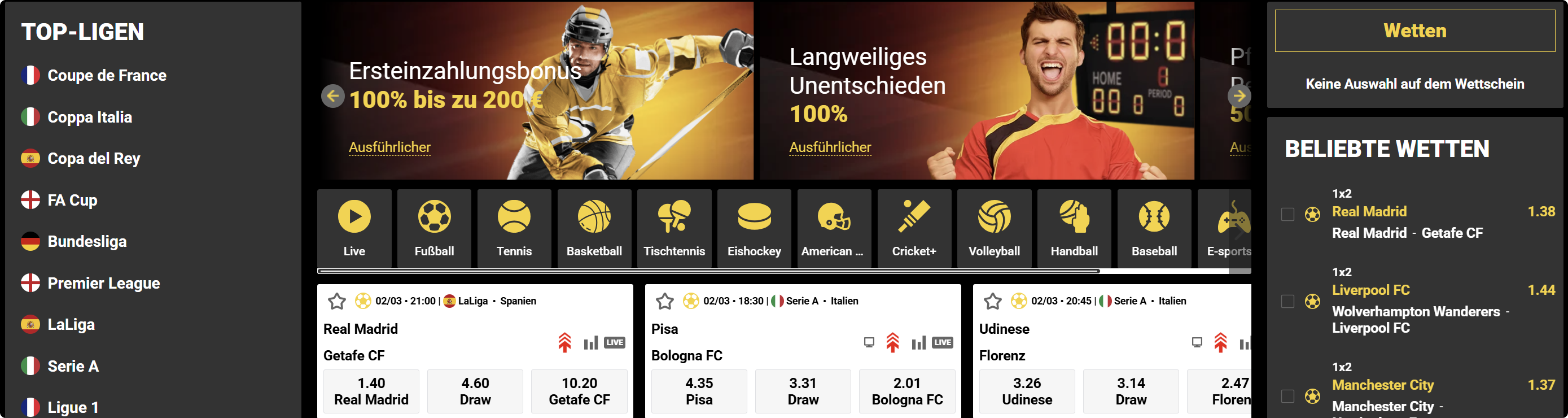 Sportwetten Zet Casino